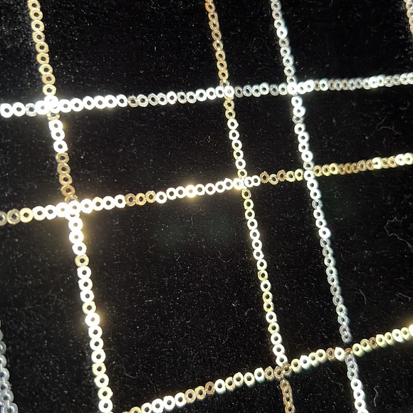 Vince Camuto Black Sequin dress NWT 4 velvet - Picture 5 of 8